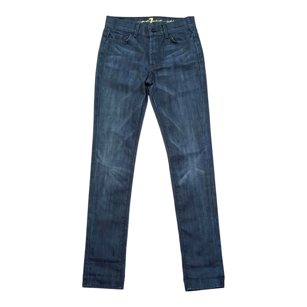 ​7 For All Mankind Sophie Skinny Straight Jeans Size 25 Dark Wash Indigo